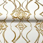 Candice Olson Pirouette - White & Gold Wallpaper | Buy Online Candice Olson Pirouette wallpaper, color White & Gold, SKU DF3372
