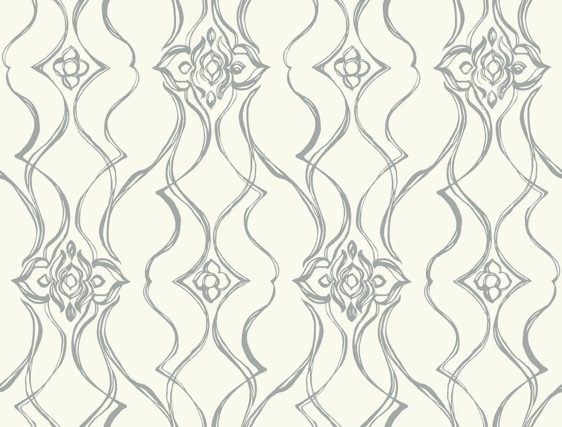 Candice Olson Pirouette wallpaper, color White & Silver, SKU DF3373