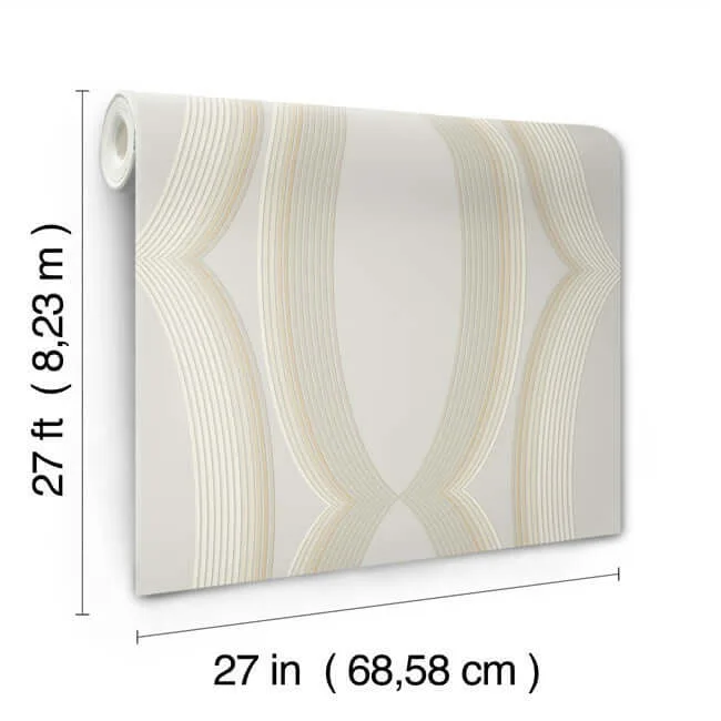 Candice Olson Progression Ogee - Blonde Wallpaper | Buy Online Candice Olson Progression Ogee wallpaper, color Blonde, SKU EV3984