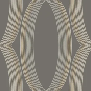Candice Olson Progression Ogee wallpaper, color Charcoal, SKU EV3986
