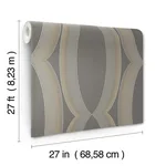 Candice Olson Progression Ogee - Charcoal Wallpaper | Buy Online Candice Olson Progression Ogee wallpaper, color Charcoal, SKU EV3986
