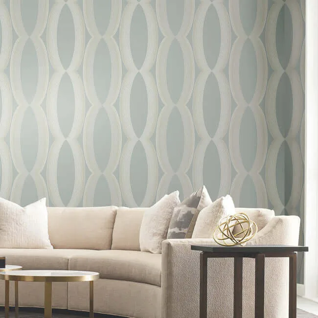 Candice Olson Progression Ogee - Light Blue Wallpaper | Buy Online Candice Olson Progression Ogee wallpaper, color Light Blue, SKU EV3985