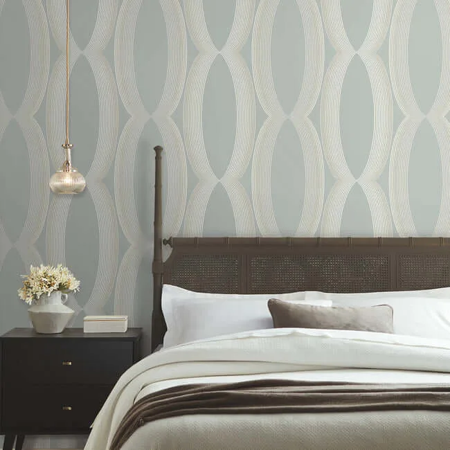 Candice Olson Progression Ogee - Light Blue Wallpaper | Buy Online Candice Olson Progression Ogee wallpaper, color Light Blue, SKU EV3985
