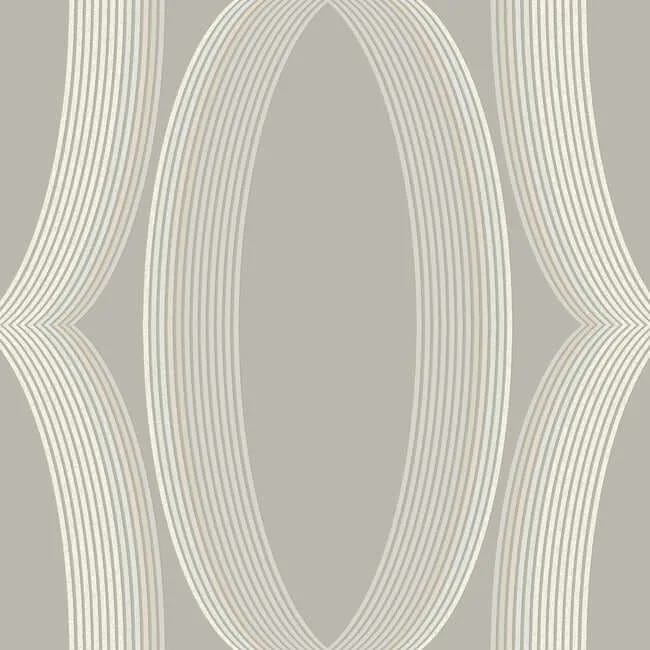 Candice Olson Progression Ogee wallpaper, color Light Neutral, SKU EV3983