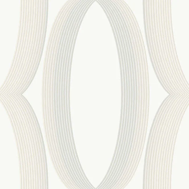Candice Olson Progression Ogee wallpaper, color White, SKU EV3981