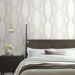 Candice Olson Progression Ogee - White Wallpaper | Buy Online Candice Olson Progression Ogee wallpaper, color White, SKU EV3981