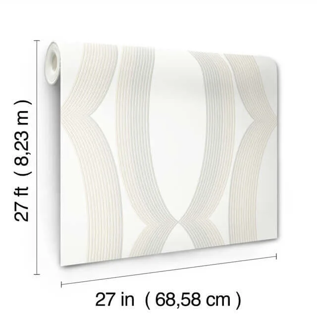 Candice Olson Progression Ogee - White Wallpaper | Buy Online Candice Olson Progression Ogee wallpaper, color White, SKU EV3981