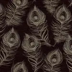 Candice Olson Regal Peacock - Black Wallpaper | Buy Online Candice Olson Regal Peacock wallpaper, color Black, SKU EV3942