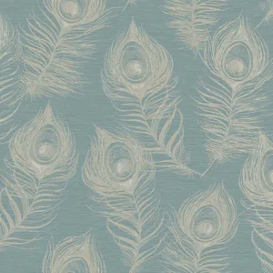 Candice Olson Regal Peacock wallpaper, color Dark Teal, SKU EV3943