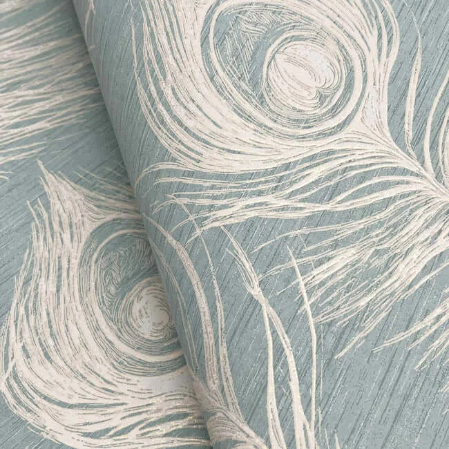 Candice Olson Regal Peacock - Dark Teal Wallpaper | Buy Online Candice Olson Regal Peacock wallpaper, color Dark Teal, SKU EV3943