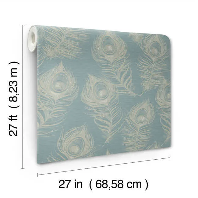 Candice Olson Regal Peacock - Dark Teal Wallpaper | Buy Online Candice Olson Regal Peacock wallpaper, color Dark Teal, SKU EV3943