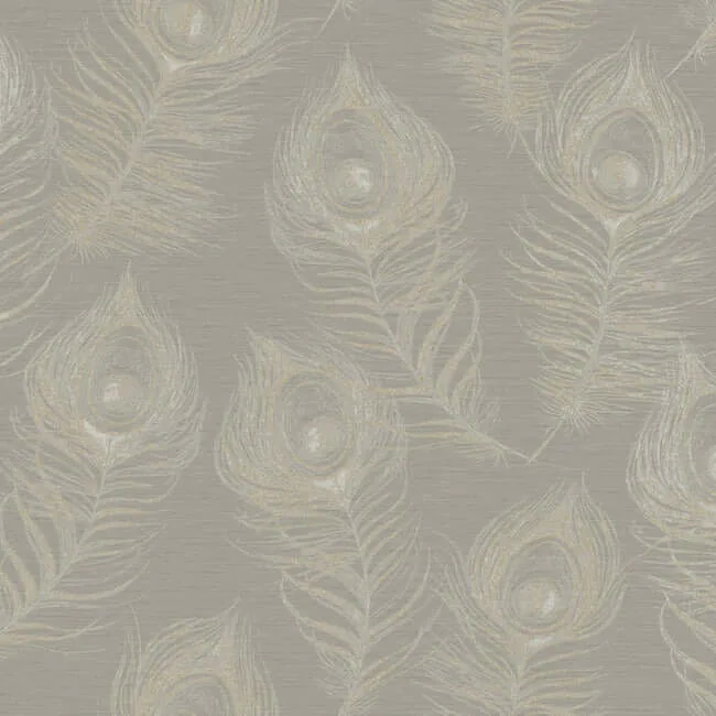 Candice Olson Regal Peacock wallpaper, color Mink, SKU EV3941