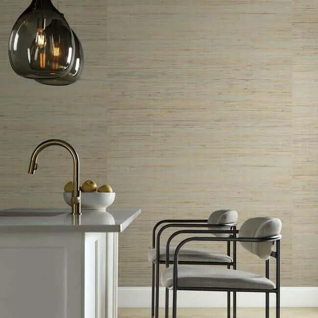 Candice Olson Jute wallpaper, color Silver & Beige Metallic, SKU CO2090