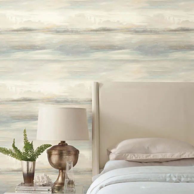 Candice Olson Soothing Mists Scenic - Light Blue Wallpaper | Buy Online Candice Olson Soothing Mists Scenic wallpaper, color Light Blue, SKU SO2432