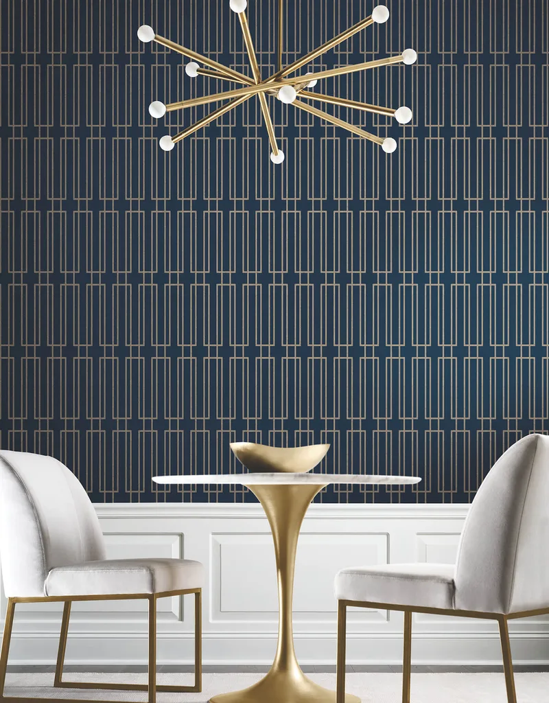 Candice Olson Terrace wallpaper, color Navy, SKU DF3329