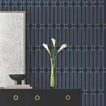 Candice Olson Terrace - Navy Wallpaper | Buy Online Candice Olson Terrace wallpaper, color Navy, SKU DF3329