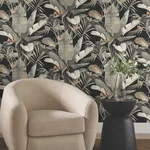 Candice Olson Tropical - Black Wallpaper | Buy Online Candice Olson Tropical wallpaper, color Black, SKU NT6135