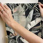 Candice Olson Tropical Cabana - Black Wallpaper | Buy Online Candice Olson Tropical Cabana wallpaper, color Black, SKU PSW1614RL