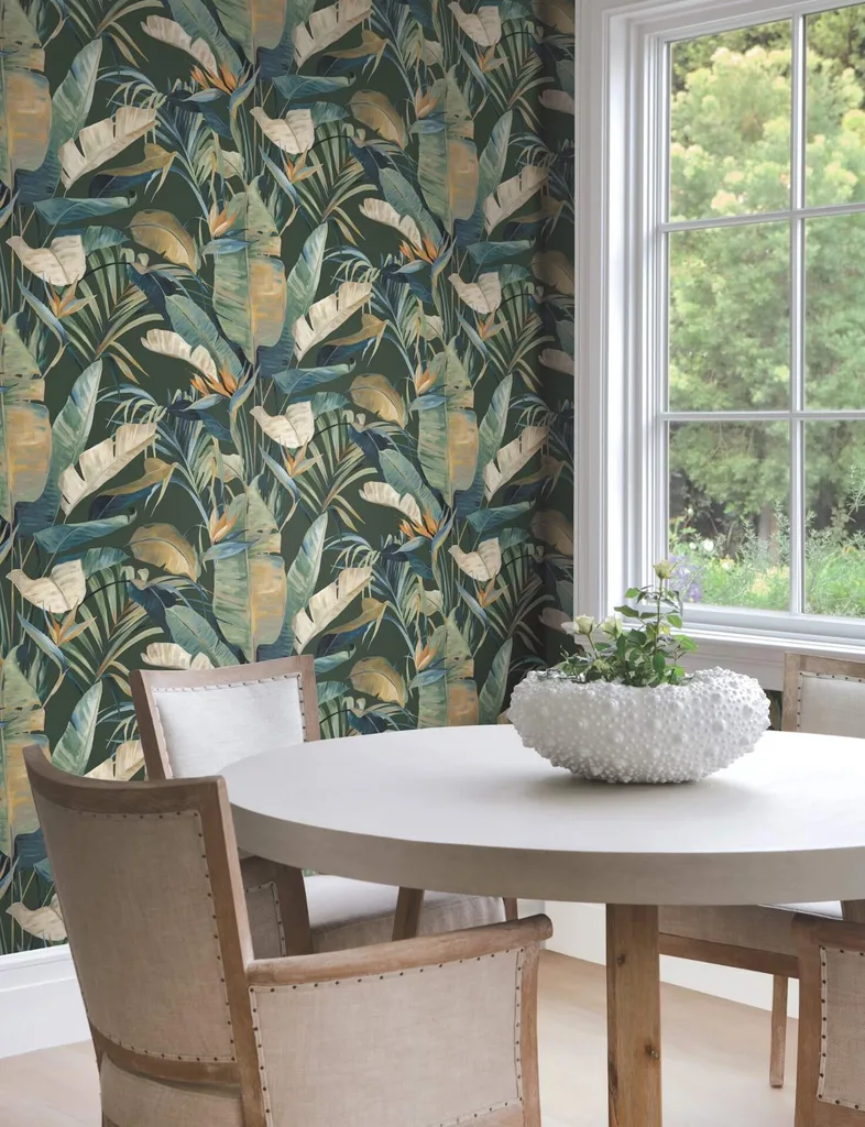 Candice Olson Tropical wallpaper, color Green, SKU NT6136