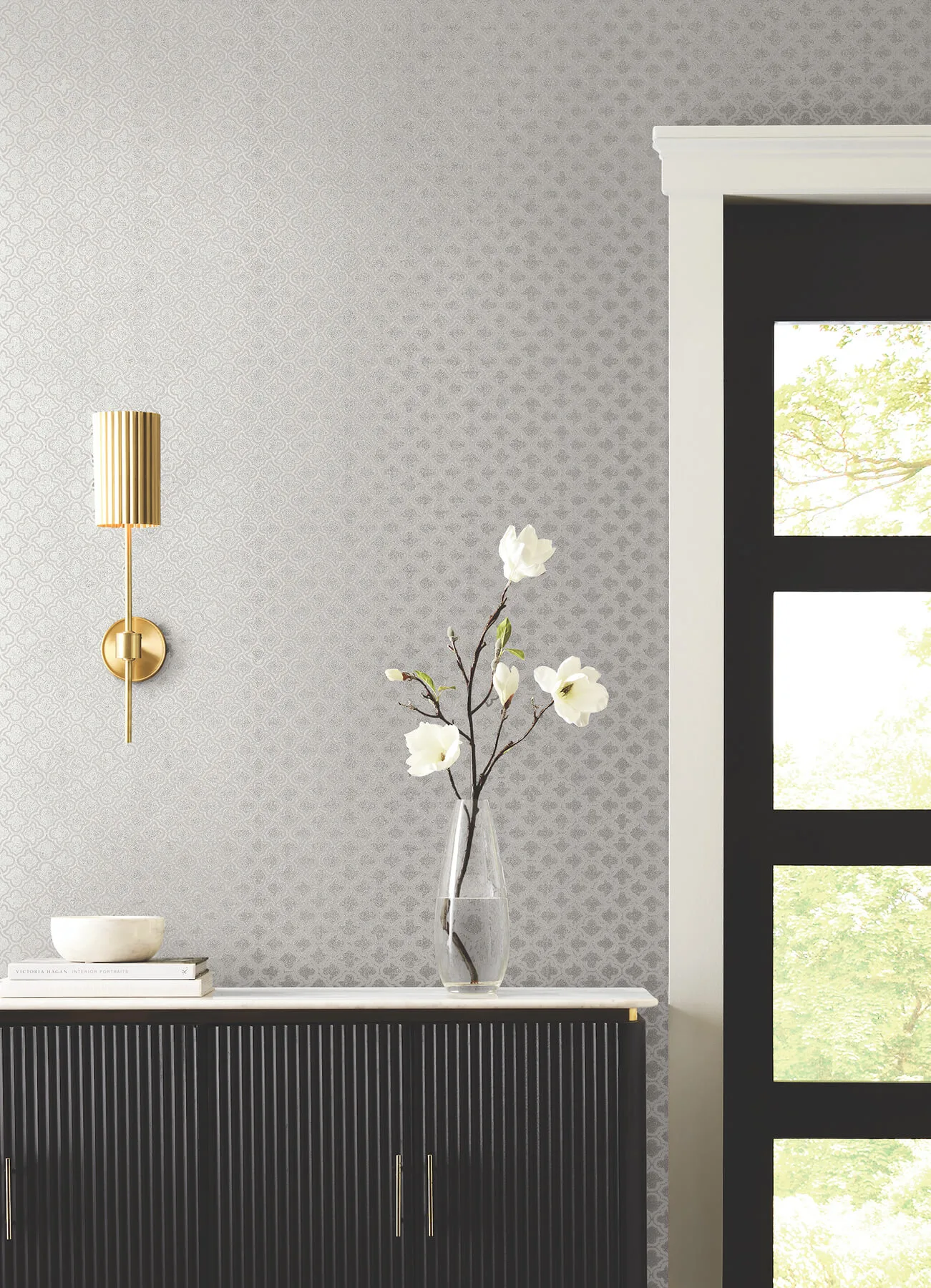Candice Olson Uptown Glam wallpaper, color White, SKU DF3339