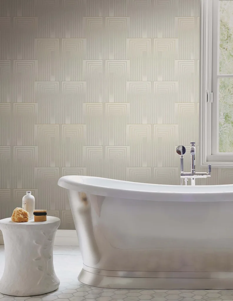 Candice Olson Vanishing wallpaper, color Taupe & Pearl, SKU PSW1606RL