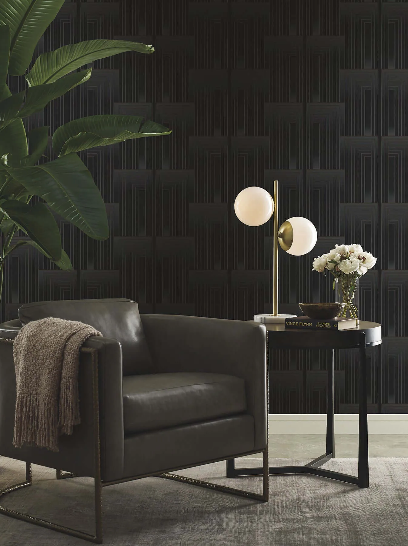 Candice Olson Vanishing - Black & Copper Wallpaper | Buy Online Candice Olson Vanishing wallpaper, color Black & Copper, SKU PSW1607RL