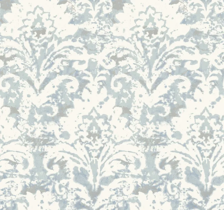 Candice Olson Velvet Crush Damask wallpaper, color Blue & Pearl, SKU DF3335