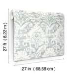 Candice Olson Velvet Crush Damask - Blue & Pearl Wallpaper | Buy Online Candice Olson Velvet Crush Damask wallpaper, color Blue & Pearl, SKU DF3335