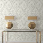 Candice Olson Velvet Crush Damask - Cream & Pearl Wallpaper | Buy Online Candice Olson Velvet Crush Damask wallpaper, color Cream & Pearl, SKU DF3334