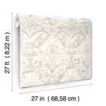 Candice Olson Velvet Crush Damask - Cream & Pearl Wallpaper | Buy Online Candice Olson Velvet Crush Damask wallpaper, color Cream & Pearl, SKU DF3334