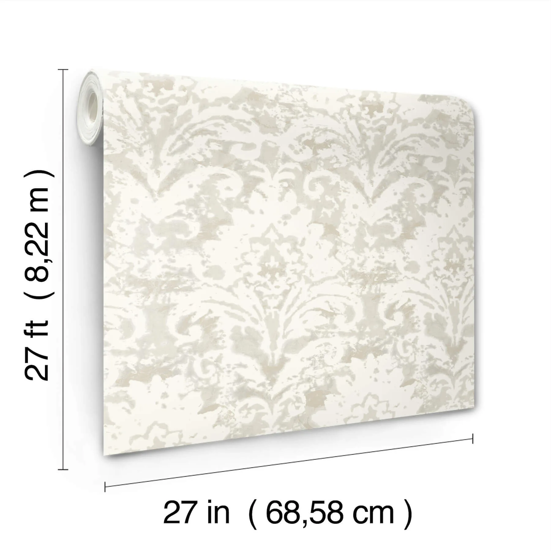 Candice Olson Velvet Crush Damask - Cream & Pearl Wallpaper | Buy Online Candice Olson Velvet Crush Damask wallpaper, color Cream & Pearl, SKU DF3334