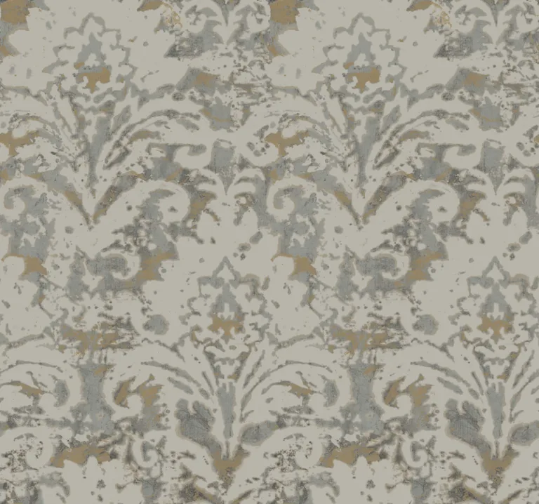 Candice Olson Velvet Crush Damask wallpaper, color Taupe & Gold, SKU DF3331