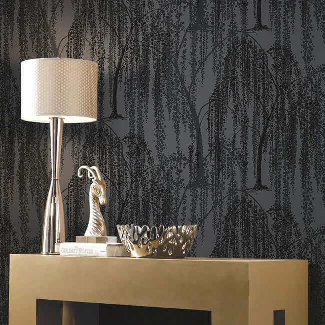 Candice Olson Willow Glow - Grey Wallpaper | Buy Online Candice Olson Willow Glow wallpaper, color Grey, SKU DT5062
