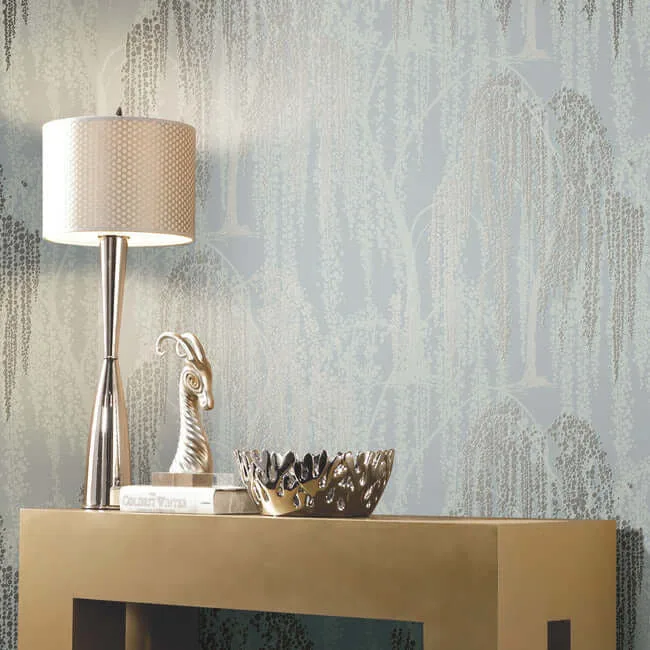 Candice Olson Willow Glow - Smokey Blue Wallpaper | Buy Online Candice Olson Willow Glow wallpaper, color Smokey Blue, SKU DT5063