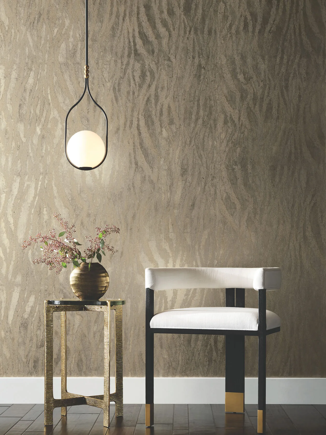 Candice Olson Zebra Chic wallpaper, color Glint, SKU DF3393