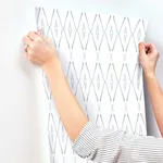 Carol Benson-Cobb Artifact Silhouettes wallpaper, color Indigo, SKU CC1284