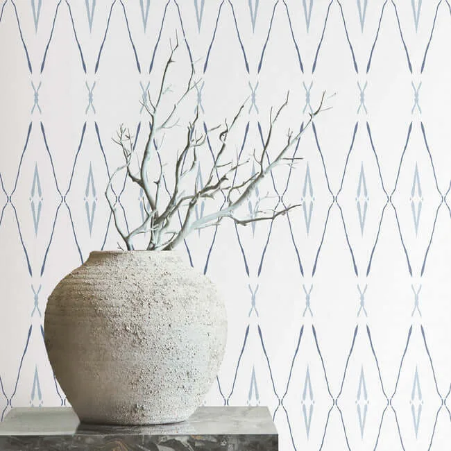 Carol Benson-Cobb Artifact Silhouettes wallpaper, color Indigo, SKU CC1284