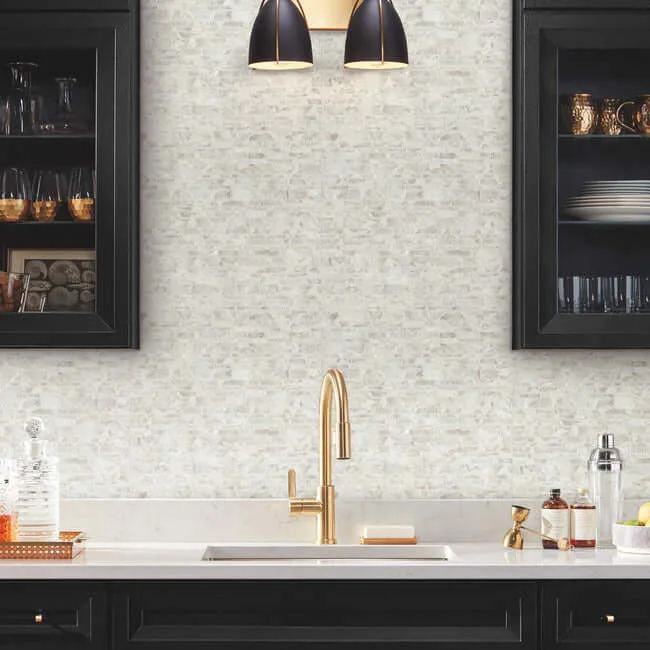Carol Benson-Cobb Capiz Offering - White Pearl Wallpaper | Buy Online Carol Benson-Cobb Capiz Offering wallpaper, color White Pearl, SKU CC1202