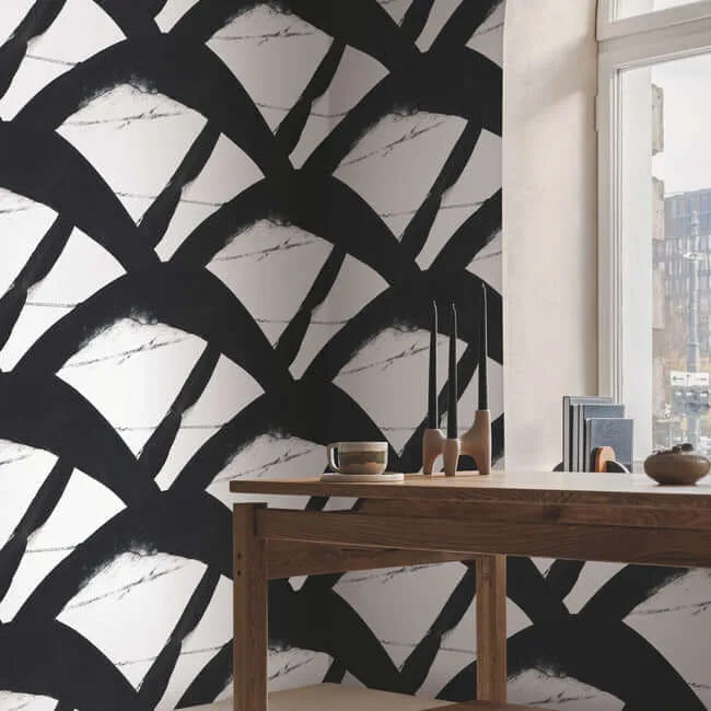 Carol Benson-Cobb Entanglement wallpaper, color Black, SKU CC1301