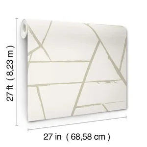 Carol Benson-Cobb Intersect wallpaper, color Beige Metallic, SKU CC1293