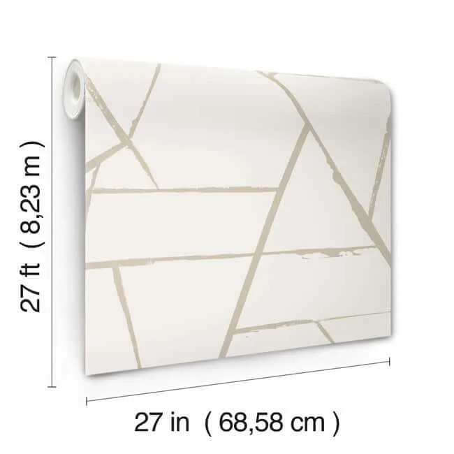 Carol Benson-Cobb Intersect wallpaper, color Beige Metallic, SKU CC1293