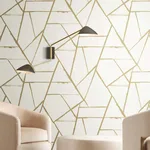 Carol Benson-Cobb Intersect - Gold Metallic Wallpaper | Buy Online Carol Benson-Cobb Intersect wallpaper, color Gold Metallic, SKU CC1294