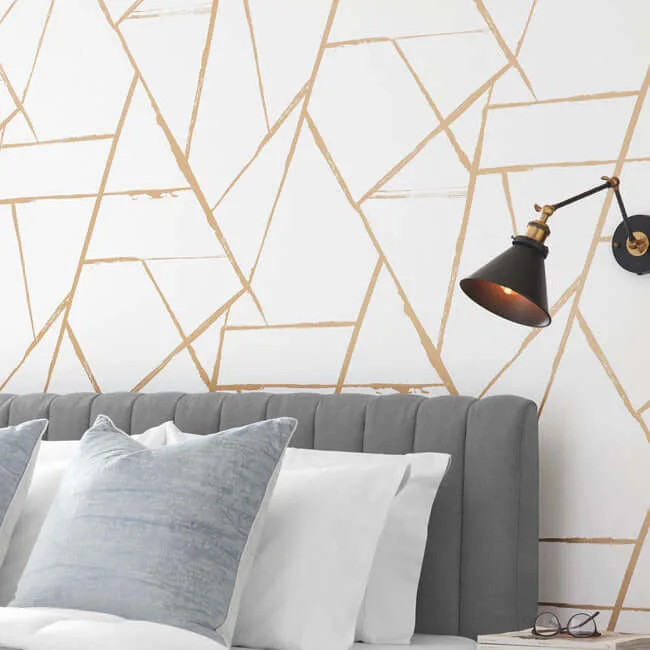 Carol Benson-Cobb Intersect - Gold Metallic Wallpaper | Buy Online Carol Benson-Cobb Intersect wallpaper, color Gold Metallic, SKU CC1294