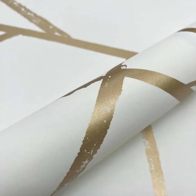 Carol Benson-Cobb Intersect - Gold Metallic Wallpaper | Buy Online Carol Benson-Cobb Intersect wallpaper, color Gold Metallic, SKU CC1294