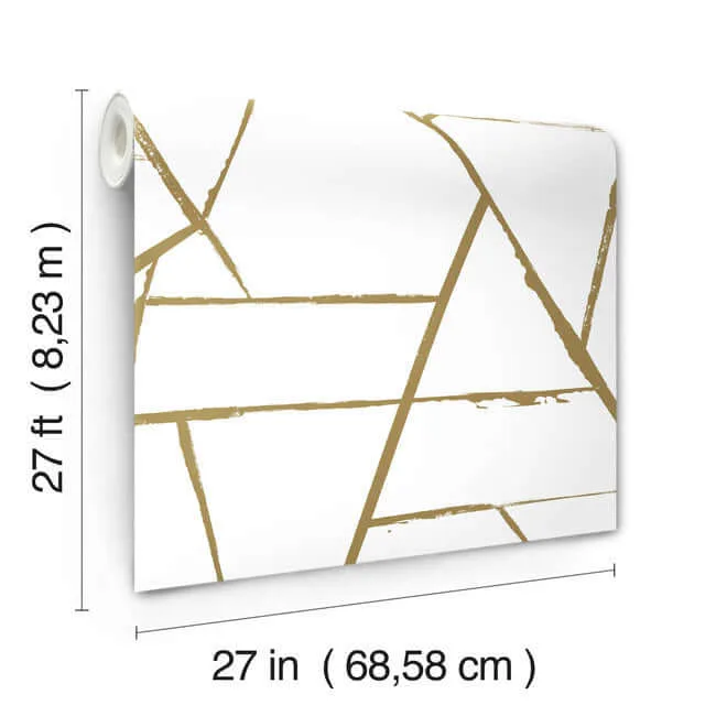 Carol Benson-Cobb Intersect - Gold Metallic Wallpaper | Buy Online Carol Benson-Cobb Intersect wallpaper, color Gold Metallic, SKU CC1294