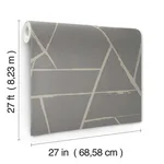 Carol Benson-Cobb Intersect - Grey Metallic Wallpaper | Buy Online Carol Benson-Cobb Intersect wallpaper, color Grey Metallic, SKU CC1292