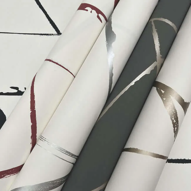 Carol Benson-Cobb Intersect - Grey Metallic Wallpaper | Buy Online Carol Benson-Cobb Intersect wallpaper, color Grey Metallic, SKU CC1292