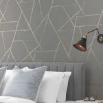 Carol Benson-Cobb Intersect - Grey Metallic Wallpaper | Buy Online Carol Benson-Cobb Intersect wallpaper, color Grey Metallic, SKU CC1292