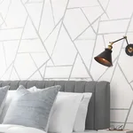 Carol Benson-Cobb Intersect wallpaper, color Silver Metallic, SKU CC1296