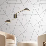 Carol Benson-Cobb Intersect wallpaper, color Silver Metallic, SKU CC1296